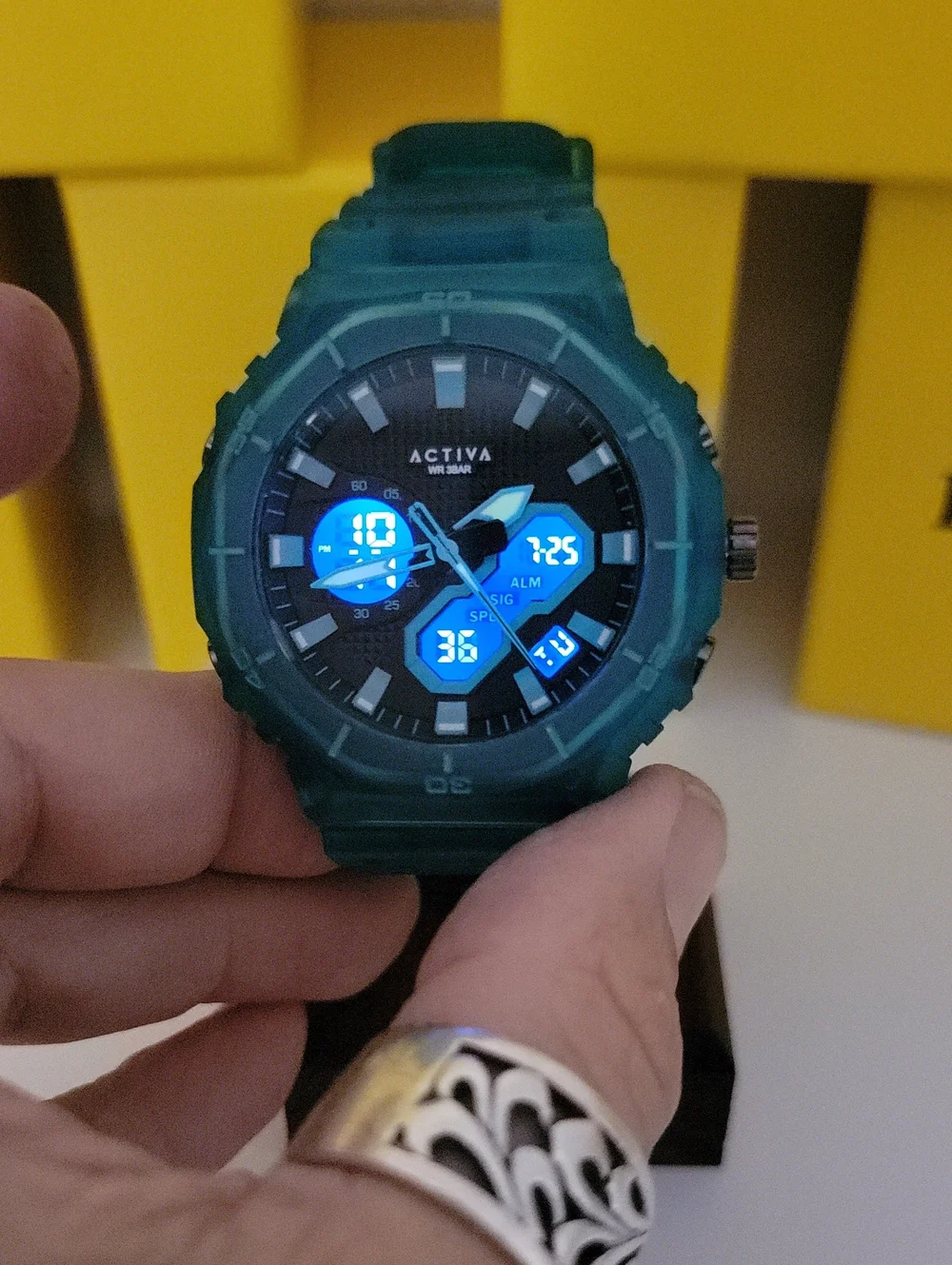 Activa Exon X Invicta Digital Men's Watch - 48mm Teal ACW8120-004 Multifunction